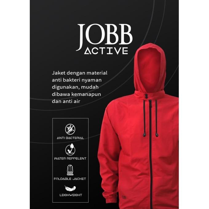 Terlaris Jobb Active Folant Jaket Pria Anti Bacterial Regular Fit Merah