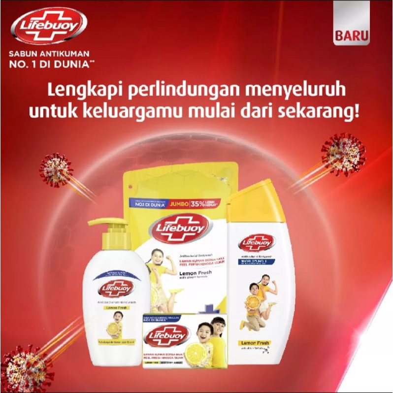 SABUN MANDI CAIR LIFEBUOY LEMON FRESH (KUNING) 825ML / SABUN MANDI CAIR / LIFEBUOY