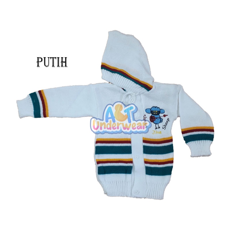 AT252-Nadila Jaket Bayi Rajut/Jaket bayi Memakai Kerepus-5