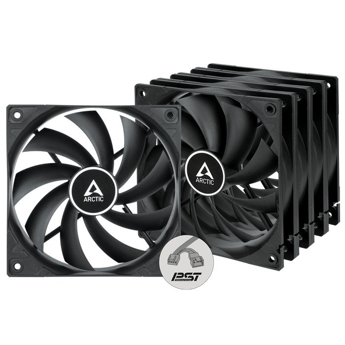 Fan ARCTIC F12 PWM PST - 5pcs Value Pack - 120mm 12cm Case Fan