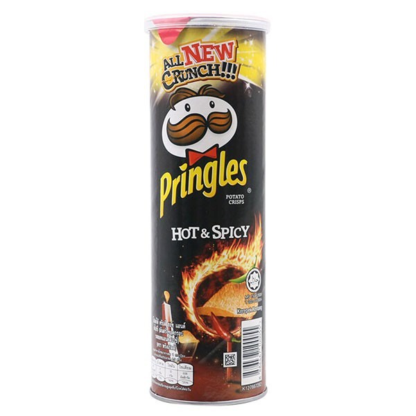 Pringles Pringless Keripik Kripik Kentang Potato Chips Original BBQ Sour Cream Cheese Salt Seaweed Hot Spicy 107 Gram