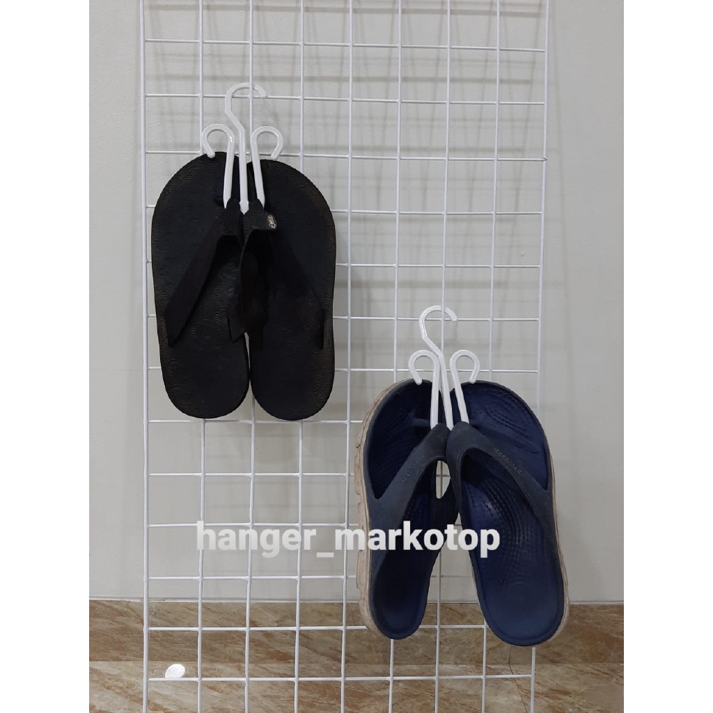 Hanger Sandal Slop Import | Hanger display gantungan sepatu dan sandal(slop) putih