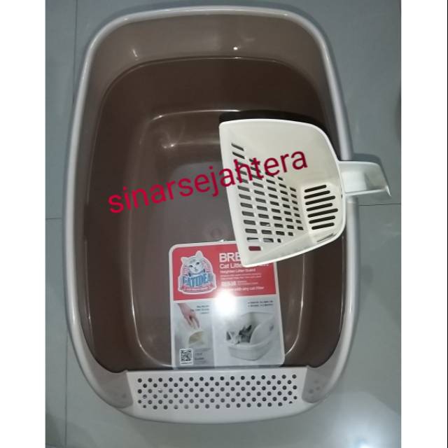 CATIDEA TOILET KUCING CAT LITTER BOX BREAD ROCK-COKELAT