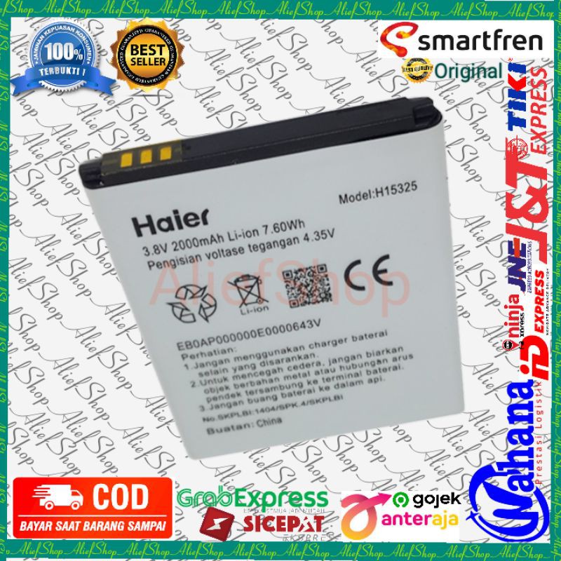 Batrai Smartfren Andromax Q 4G LTE G36C1H G36C1G H15325 Batre Haier Baterai Original Battery