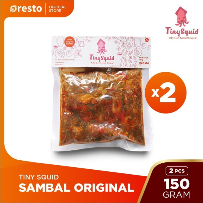 

Sambal-Aneka- Paket Isi 2 - Sambal Baby Cumi Original - Tiny Squid 150 Gr -Aneka-Sambal.