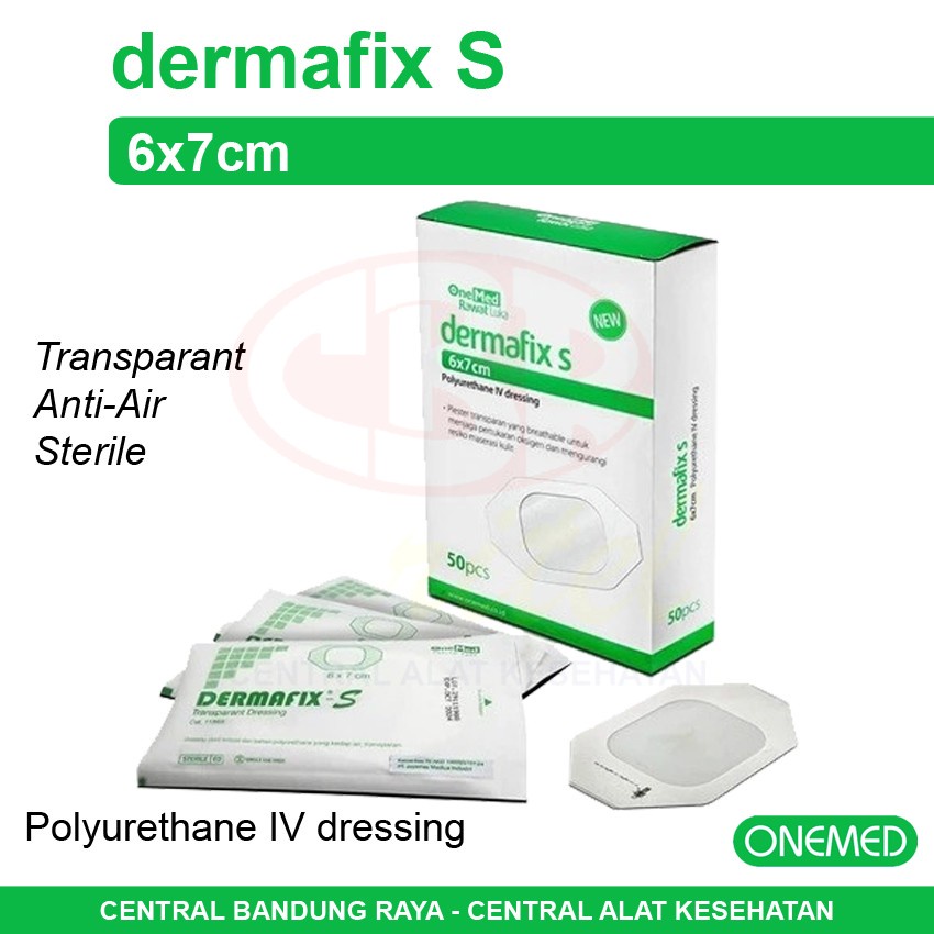 ONEMED DERMAFIX S 6x7 | Polyurethane IV Dressing | Plester Infus