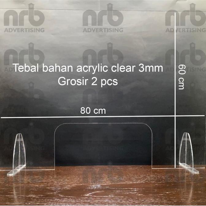 

Akrilik Sekat / Partisi / Pembatas / Divider Kasir Universal 3Mm 60X80 Terlaris