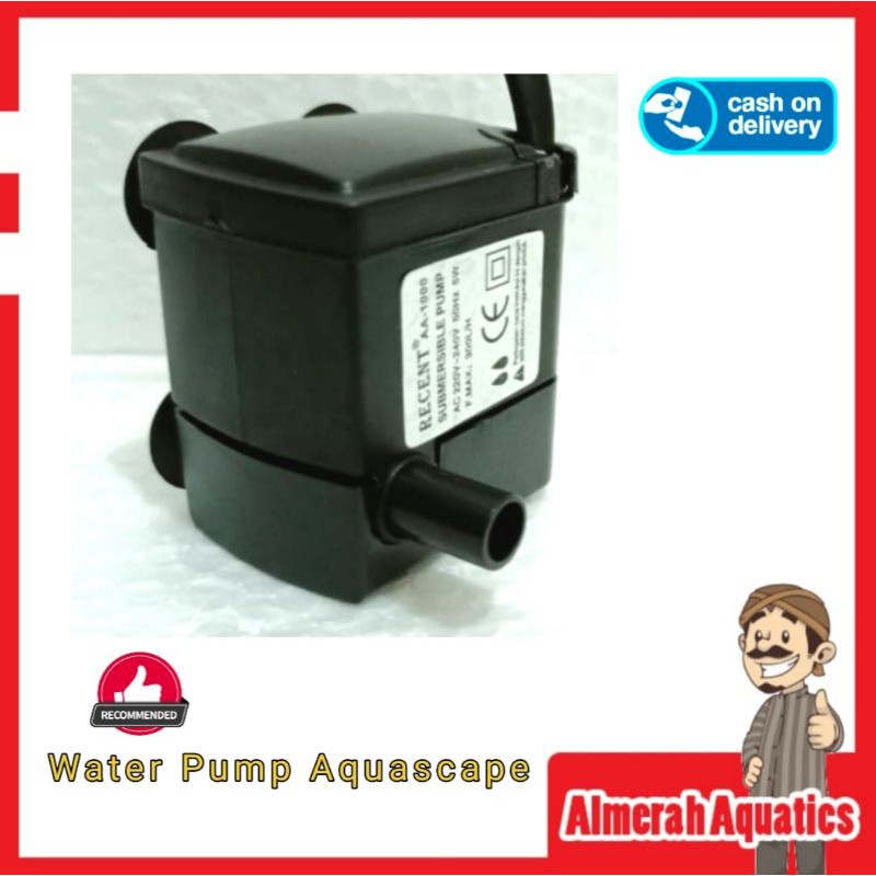 Mesin aquarium Pompa Celup mini water pump Aquarium/Aquascape Recent AA1000