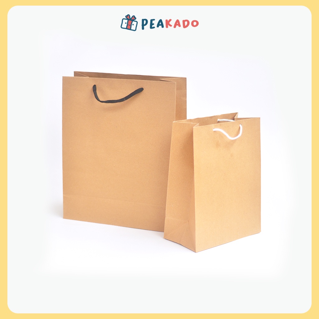 

Paper Bag Coklat Polos Tebal Kertas Kraft Tas Kado Souvenir Ulang Tahun Kecil 20x25