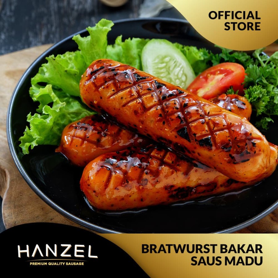 SOSIS SAPI FRANKFURTER BLACKPEPPER HANZEL 360GR PREMIUM BEEF LADA HITAM SAUSAGE 7PCS HALAL