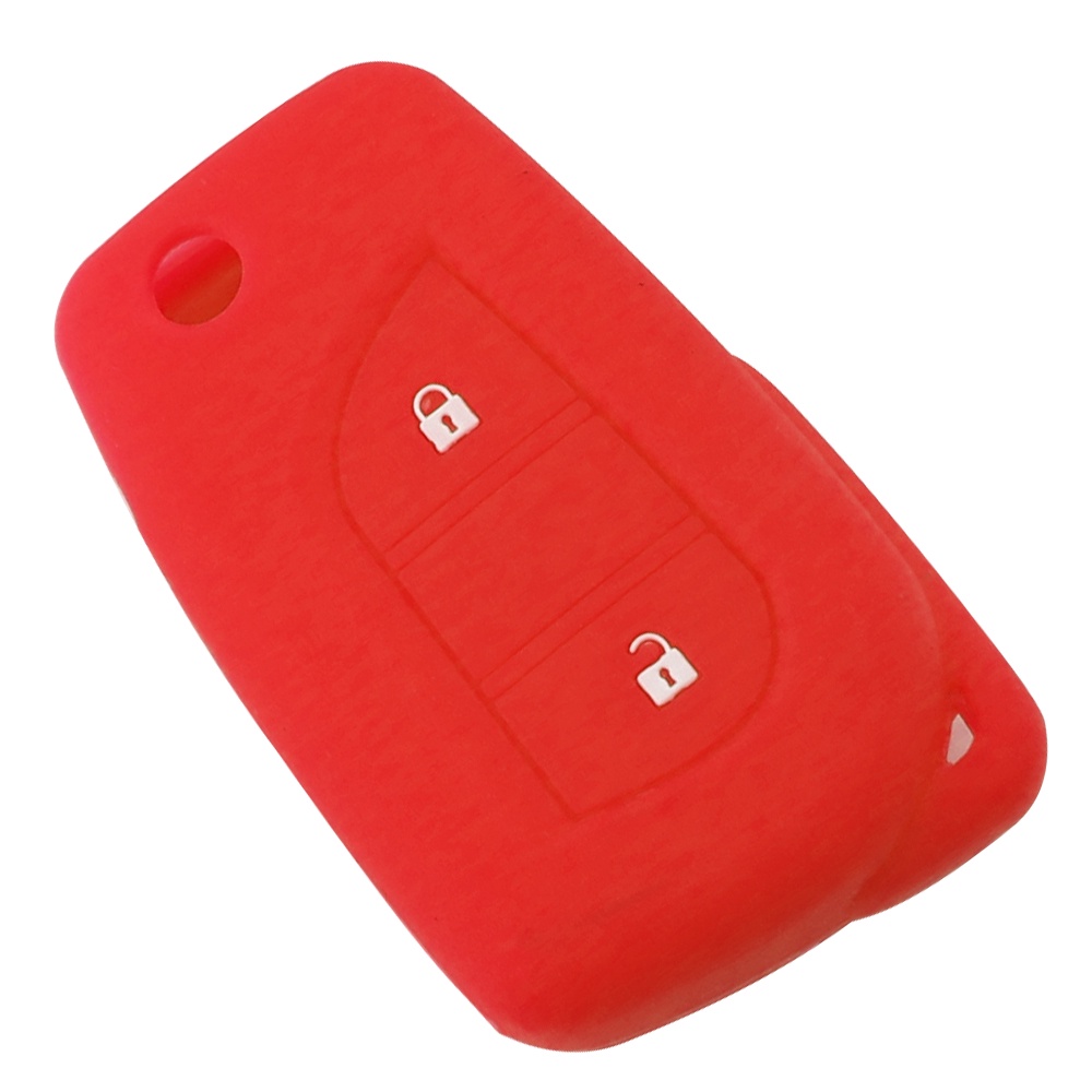 Silikon Lipat Flip Key Cover Case Shell Fob Untuk Toyota TOY43 Hilux Corolla Avensis Prado Fortuner RAV4 CHR