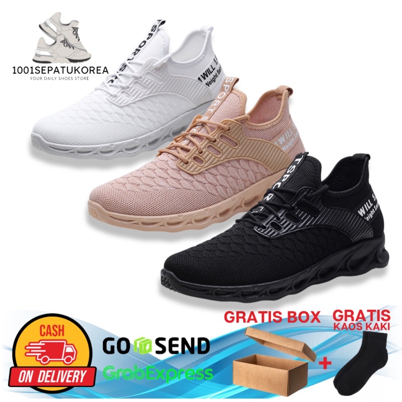 1001 IMPORT SEPATU SNEAKERS PRIA SPORT STRONG + BOX DAN KAOS KAKI !!! - 3 WARNA