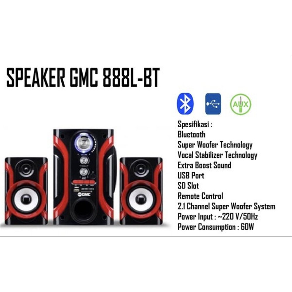 GMC BLUETOOTH SPEAKER 888L BLUETOOTH - MURAH