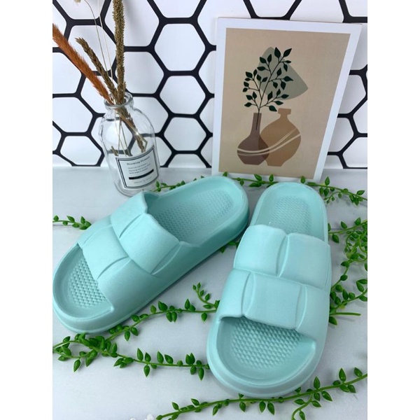 Sandal Korean Style MINISO Soft Slipper Anti Slip Elastic Empuk