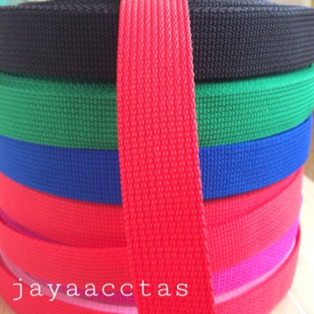 Tali webbing tas LT 2.5 cm warna ecer meteran