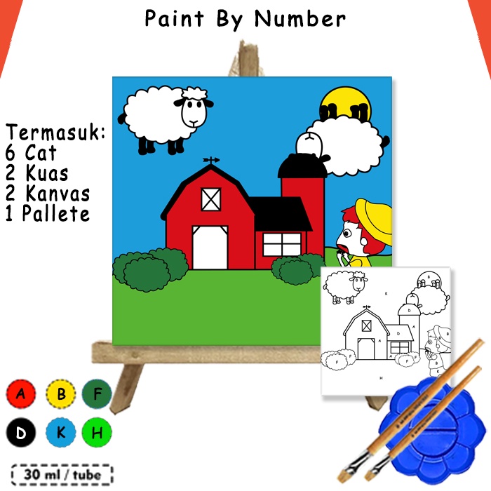 

Kanvas Lukis Penggembala Domba Paint By Number 20x20 cm