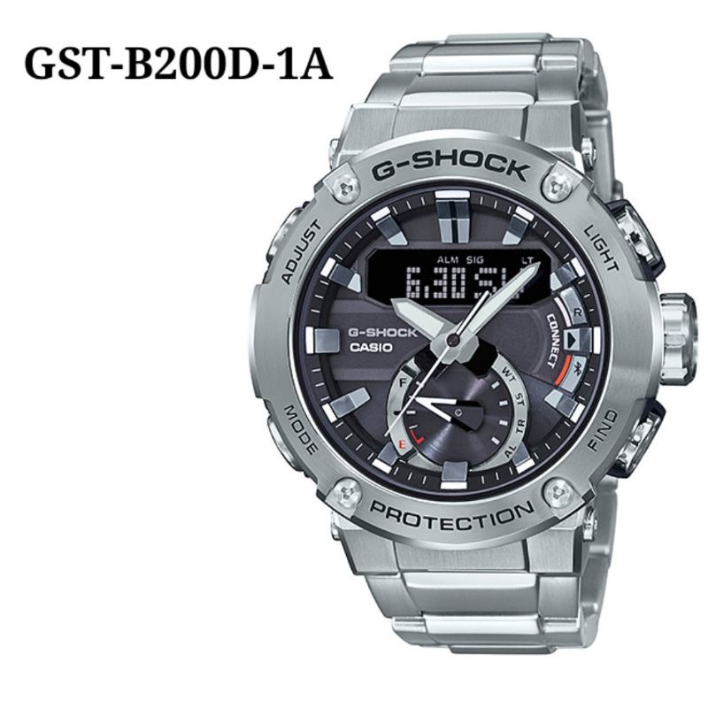 ( GROSIR ) Jam Tangan Pria Merk G-Shock Baja Tahan Karat GST-B200D-1A