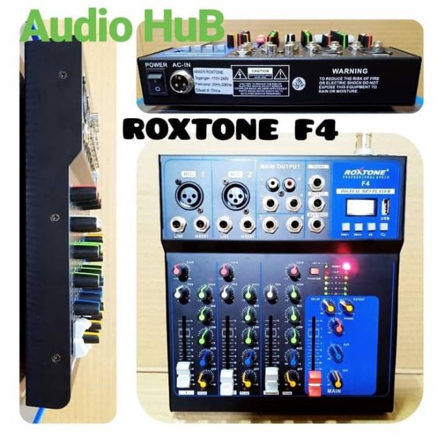 MIXER KARAOKE ROXTONE F4 MIXER AUDIO ROXTONE F 4 CHANNEL