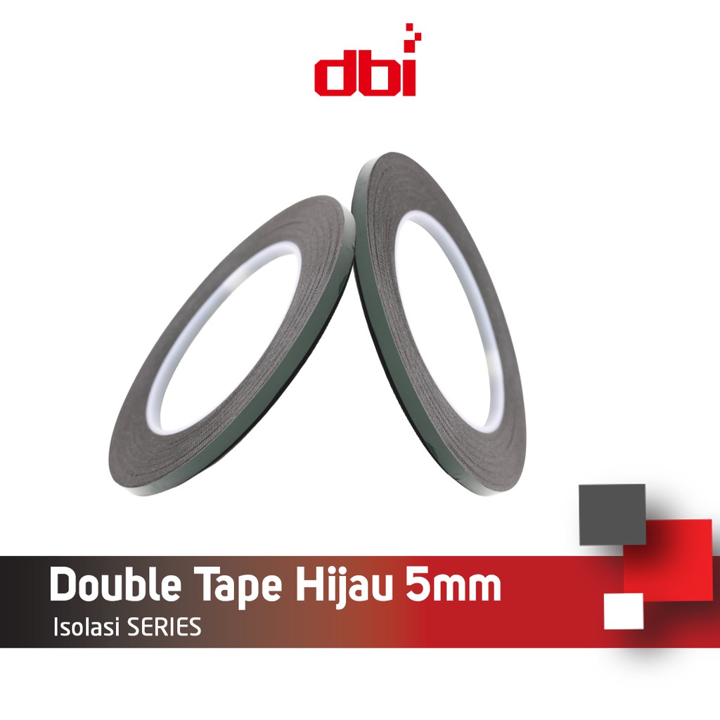 Isolasi Double Tape Foam Busa 5mm Hijau