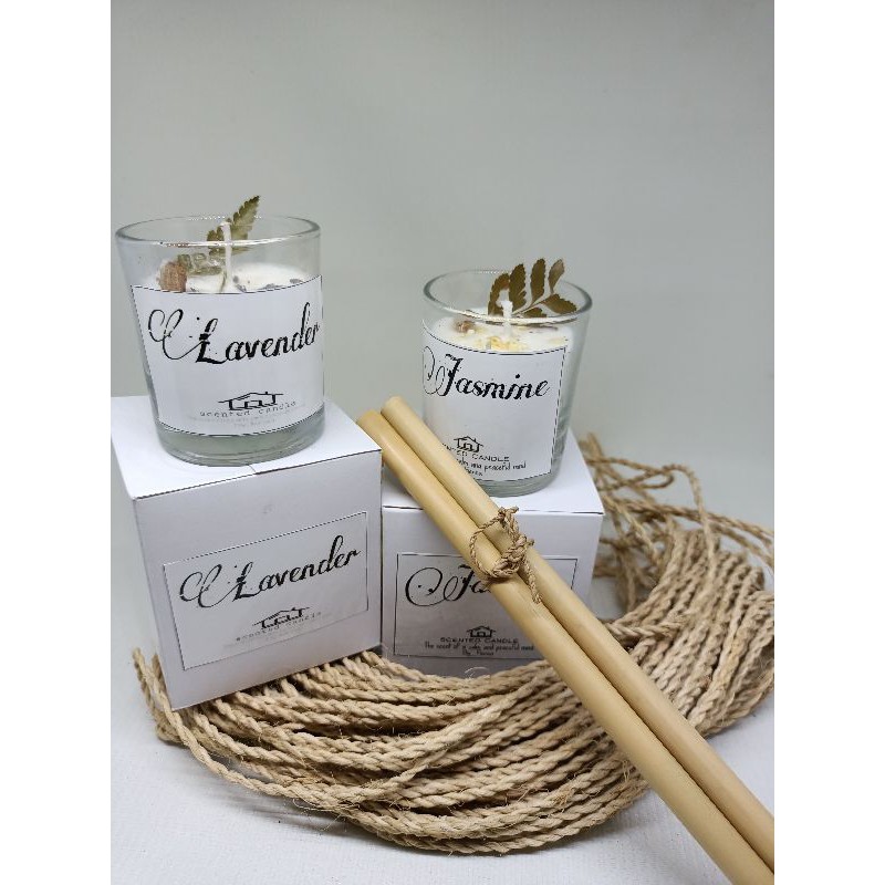 premium Scented Candle Lilin aromatherapi dalam gelas Lilin Aroma terapi murah