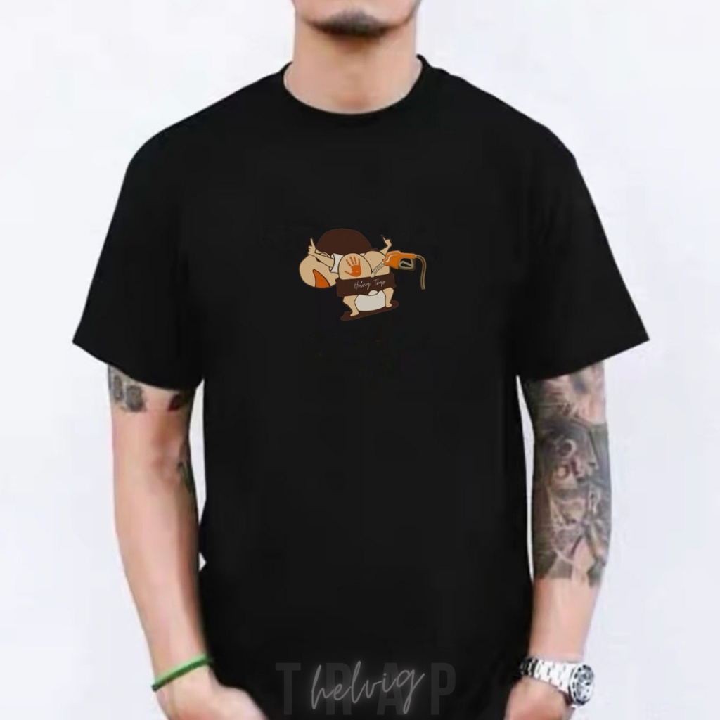 Poseidon Kaos Distro Pria SKANDINAVIA LOGO Cotton Combed 24s Premium Tshirt Baju Oblong Brand Kata Kekinian Motif Gunung