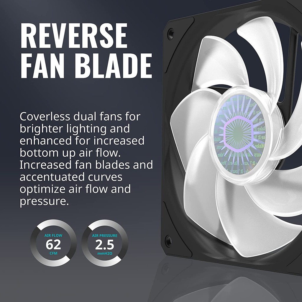 Cooler Master SickleFlow 120 ARGB Reverse Edition Fan Casing PC 12CM