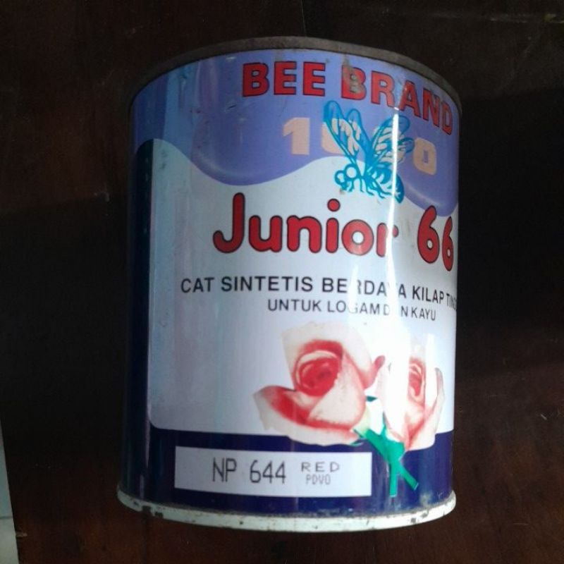 CAT KAYU BESI NIPPON PAINT BEE BRAND JUNIOR 66 1 KG 644 RED / MERAH