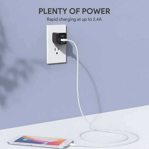 AUKEY PA-U32 - Mini Dual Port USB 4.8A Wall Charger with AiPower