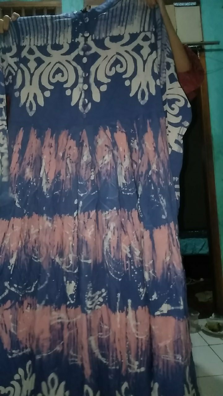 Gamis Twill Rayon Candimekar Premium Size S Ld 95cm / Homedress Busui Batik Malaman Asli Pekalongan