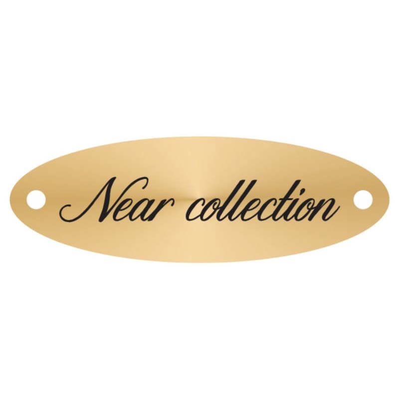 

label akrilik Near Collection gold ukuran 1*3 cm 100 pcs