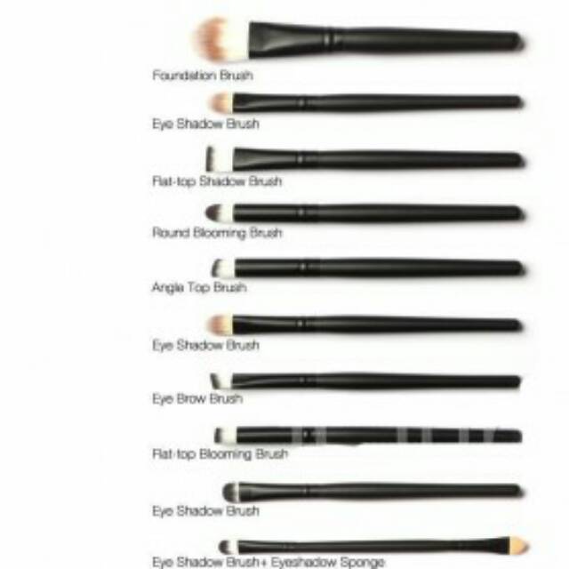 Kuas Make Up UK Professional Cosmetic Brush 20 Set - Black/Brown