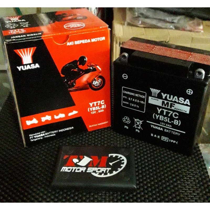 AKI YUASA YT7C MF YB5L-B KERING SUPRA/MIO SPORTY/SHOGUN 110/JUPITER Z/VEGA R YUASA
