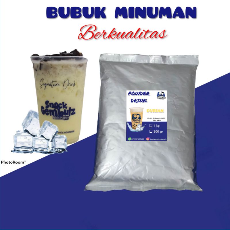 

Serbuk minuman Durian / Aneka rasa bubuk minuman kekinian 500gr / Powder drink durian