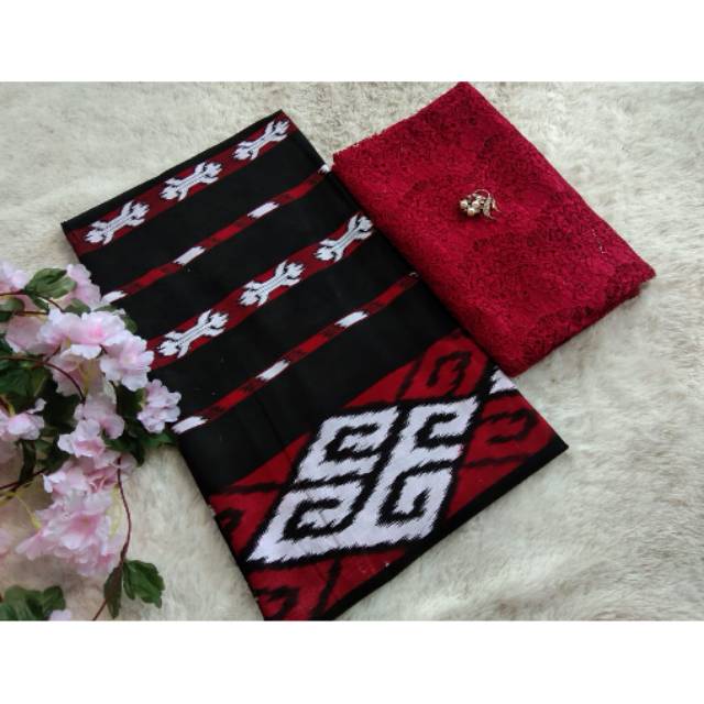 Batik songket printing halus bridesmaid mix Brokat renda ori