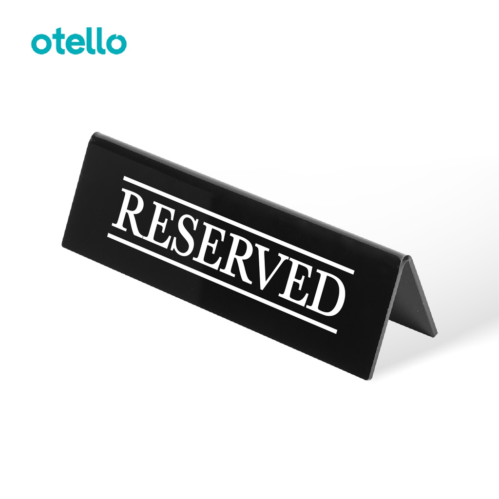 Reserved Table Sign Papan Meja Acrylic UV Tent Card Akrilik Tag Tanda Acrilic Restaurant