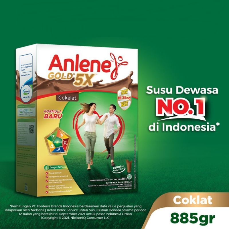 

ANLENE GOLD 5X COKLAT 885 G SUSU NUTRISI LANSIA