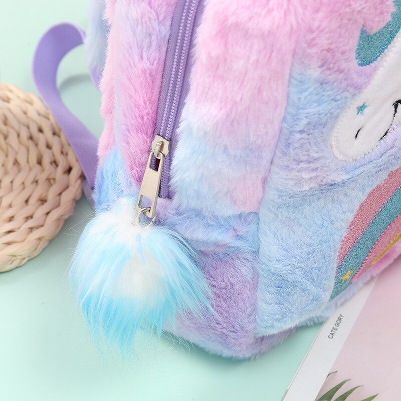 Tas sekolah anak PAUD TK tas ransel unicorn bulu Tas jalan jalan anak SD tas unicorn bulu kado ultah anak perempuan kado ultah unicorn tas anak import Tas Blingberry import tas blingberry grosir