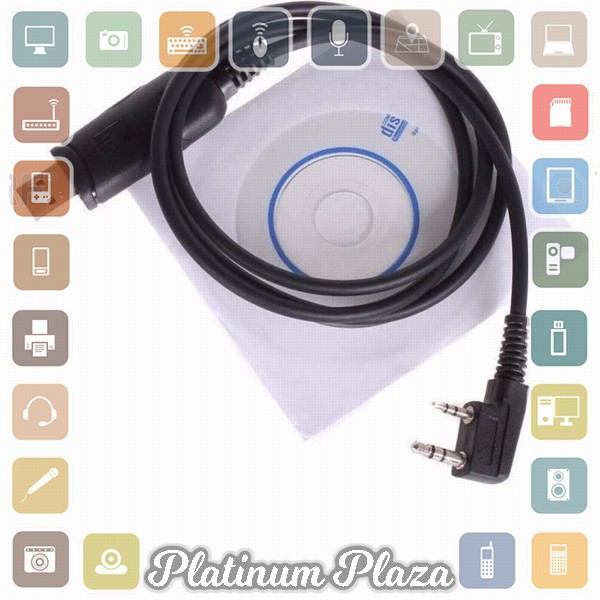 Taffware USB Programming Cable + CD Driver for Taffware Pofung Baofeng Walkie Talkie - Black`BNC1R3-