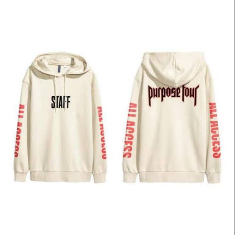 HNM HOODIE STAFF PURPOSE TOUR CREAM