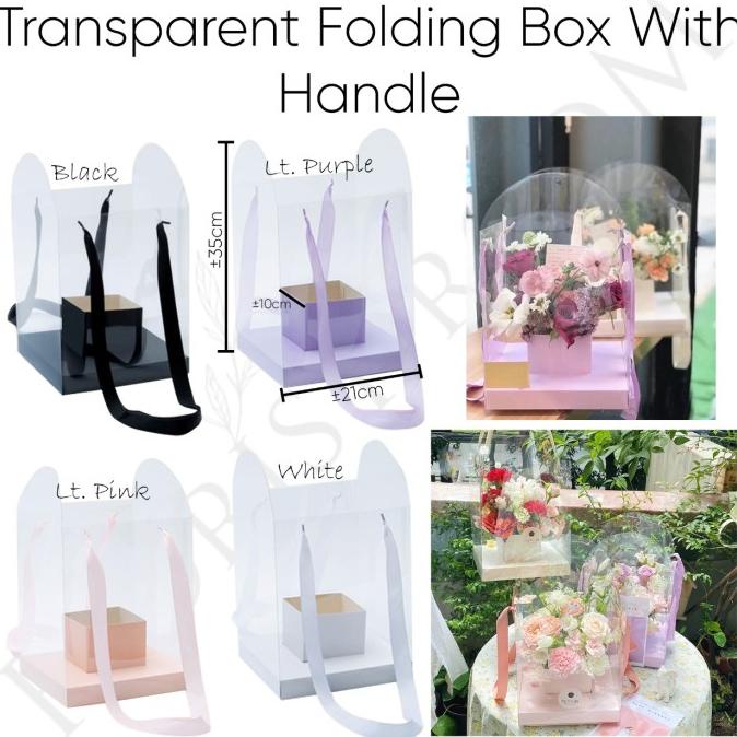 

[COD] Transparent Folding Box With Handle - Fower Box - Box Bunga [COD]
