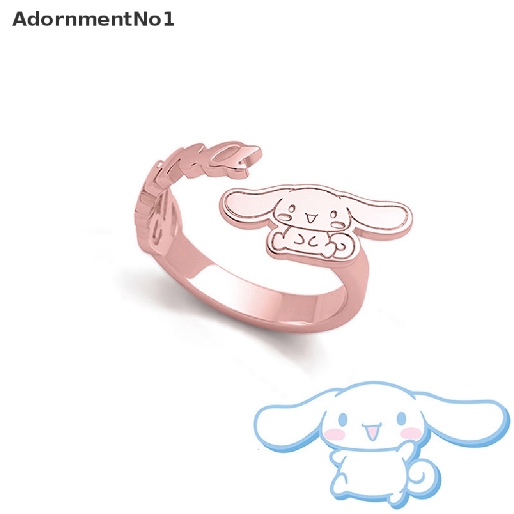 (AdornmentNo1) Cinnamoroll Ring / Cincin Terbuka Motif Kartun Anjing Cinnamoroll Untuk Perhiasan Wanita