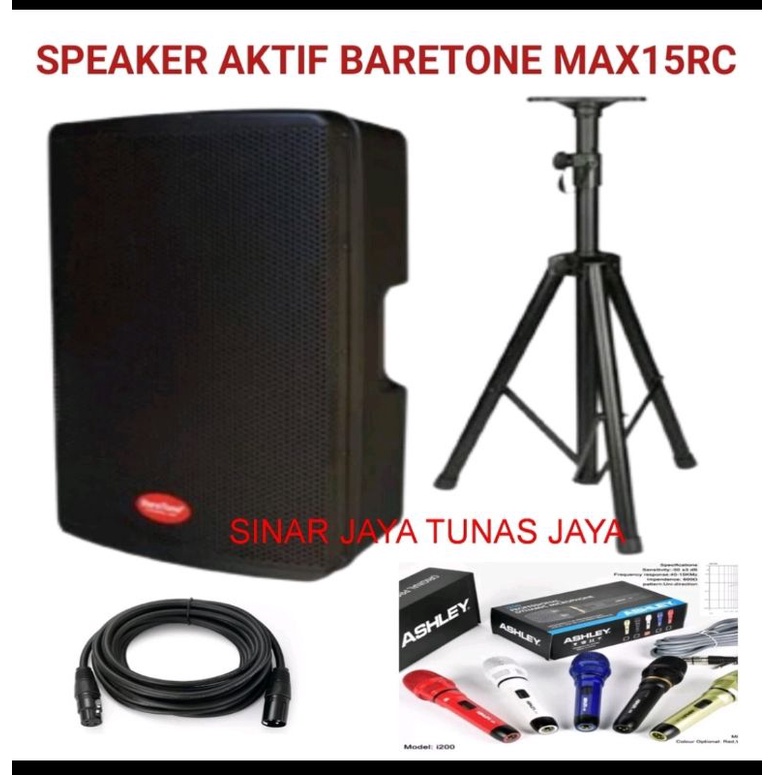 Speaker Aktive ActIve Baretone MAX 15rc MAX15RC ORIGINAL FREE Stand, kabel ke mixer, mic ashley