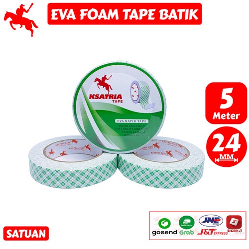 

Eva Foam Batik Tape/ DoubleTape Busa Putih KSATRIA Tape 24mm x 5 meter