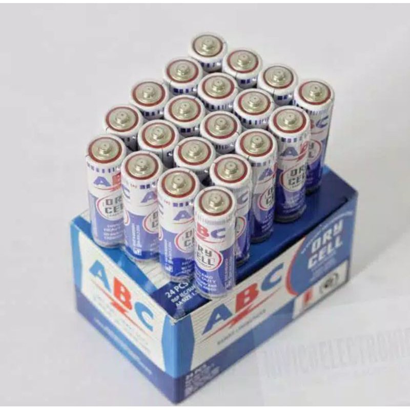 Grosir Baterai ABC AA  Biru Isi 24 pcs