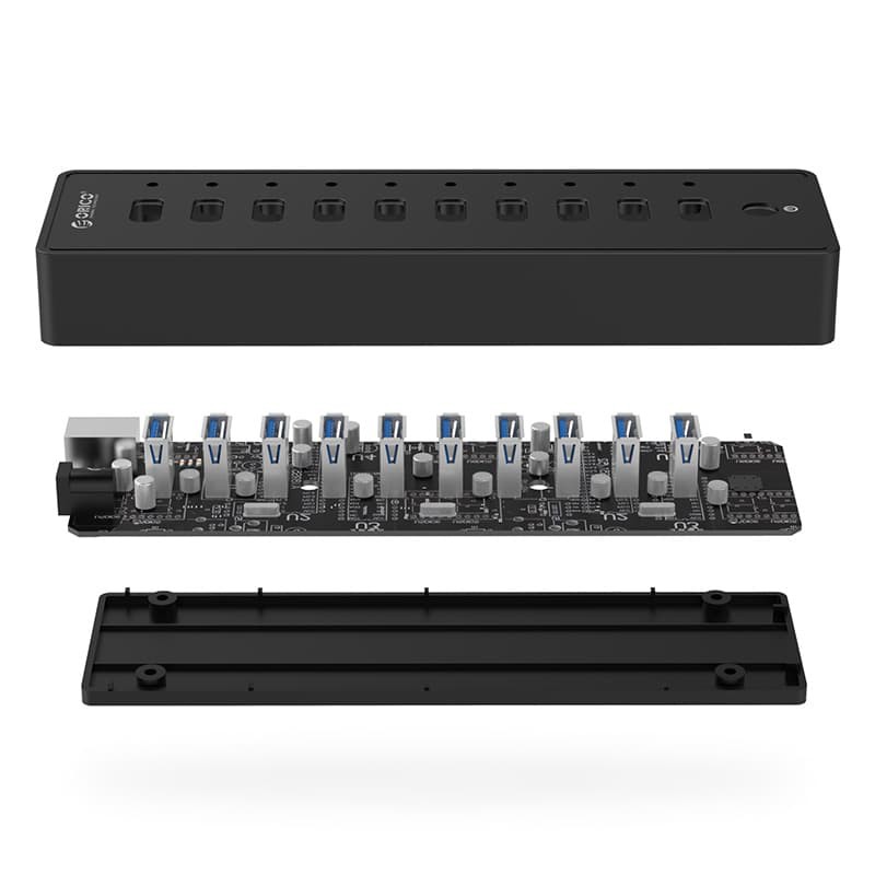 Accessories Orico USB HUB P10-U3 10 Port USB 3.0 With 12V/3A Power Adapter