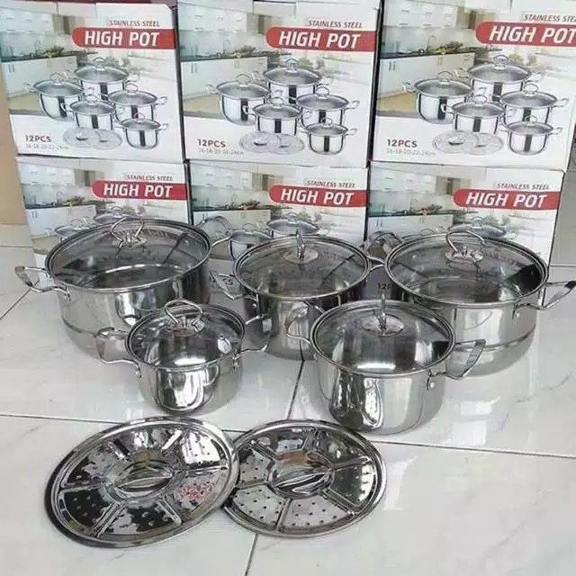 (3kg) Panci Set High Pot Panci Set Stainless