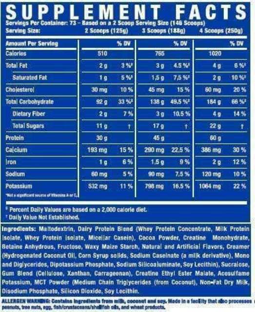 Rc king mass 20 lbs weight gainer KINGMASS 20LBS KING MASS WEIGHT GAINER RONNIE COLEMAN SERIOUS MASS