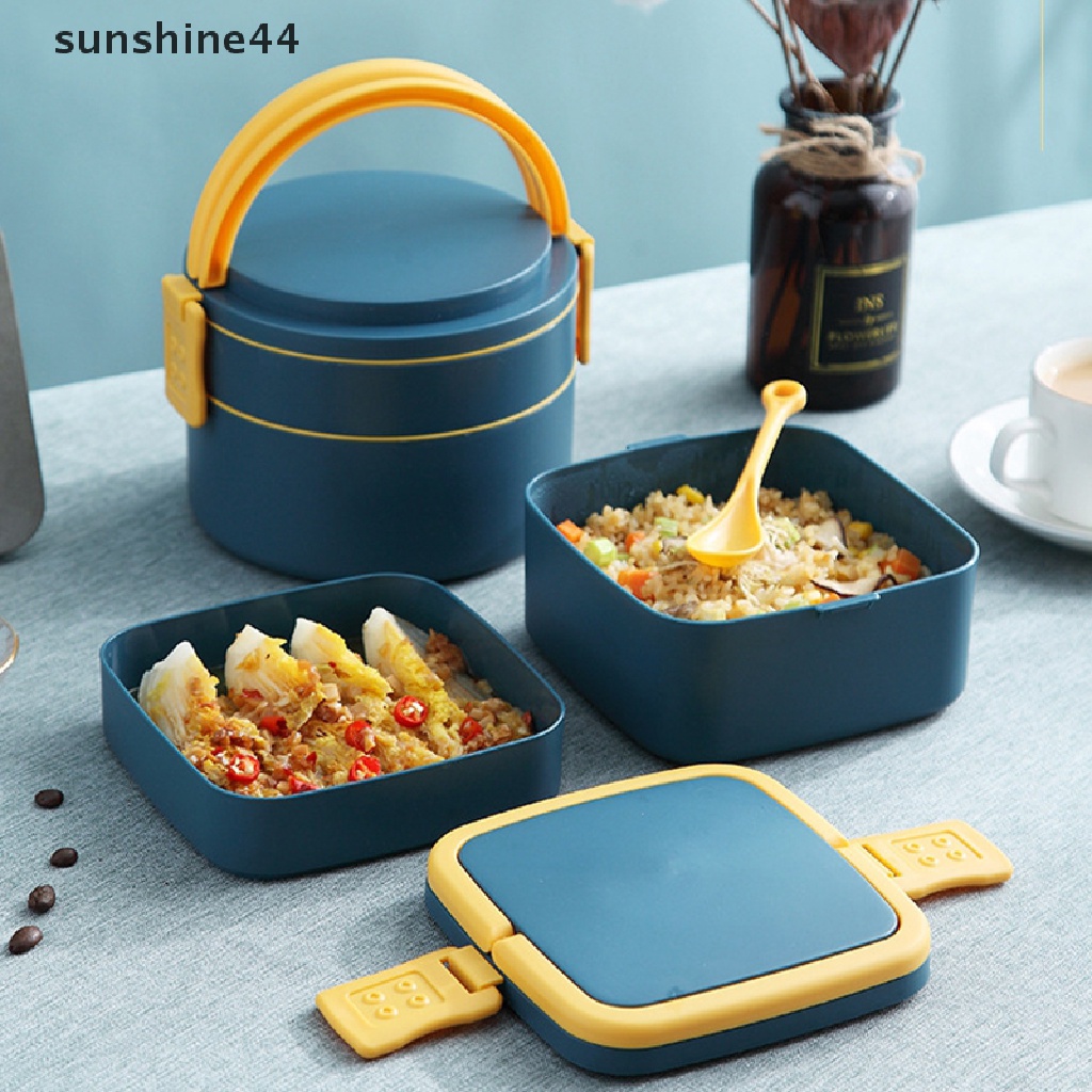 Sunshine Kotak Bekal / Lunch Box Thermal Portable Dengan Sendok Untuk Microwave