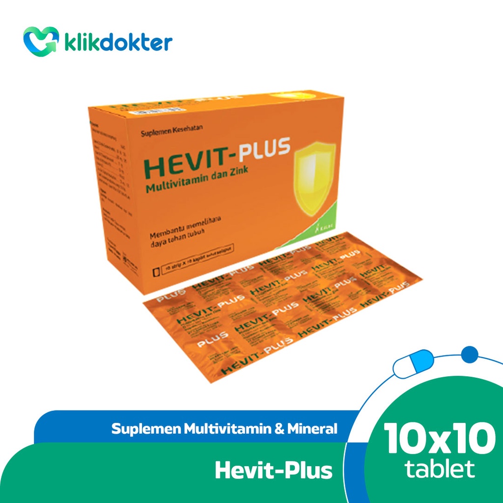 Hevit Plus 100tablet - Multivitamin & Zinc