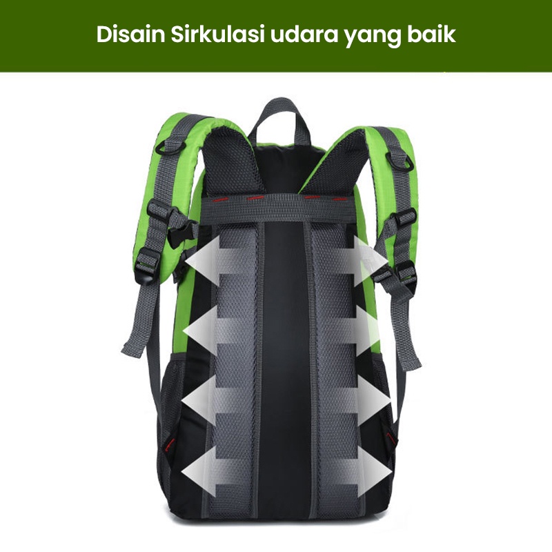 Highland Tas Ransel Pria Tas Ransel Gunung 40L Tas Ransel Olahraga Outdoor Hiking Camping Waterproof USB Charger Tas Punggung Pria TR114